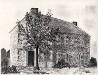 The original Bethel Church near Sparta, Illinois. 